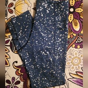 Forest Green and Gold Speckled Leggings With Cell Phone Pockets